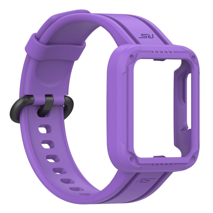 For Xiaomi Redmi Watch 2 Lite Silicone Solid Color Watch Band(Purple) - Watch Bands by buy2fix | Online Shopping UK | buy2fix