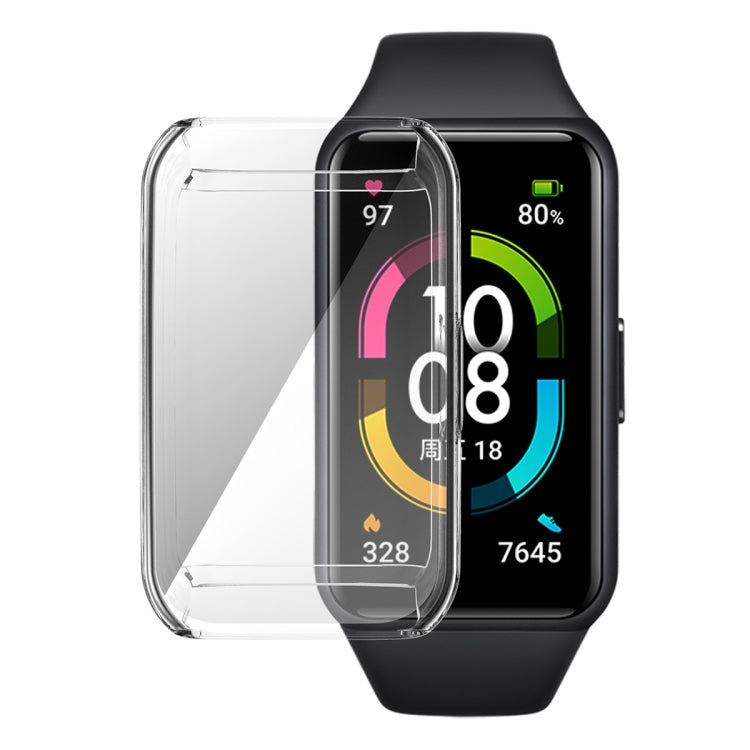 For Huawei Band 7/6 / Honor Band 6 ENKAY Hat-Prince Full Coverage Transparent Soft TPU Case with Screen Protection - Watch Cases by ENKAY | Online Shopping UK | buy2fix