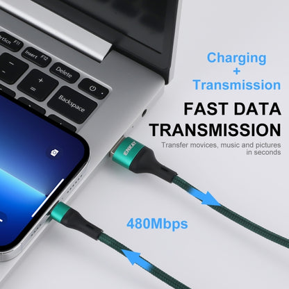 ENKAY ENK-CB118 1m USB 3.0 to 8 Pin 3A Fast Charging Sync Data Cable(Green) - Normal Style Cable by ENKAY | Online Shopping UK | buy2fix