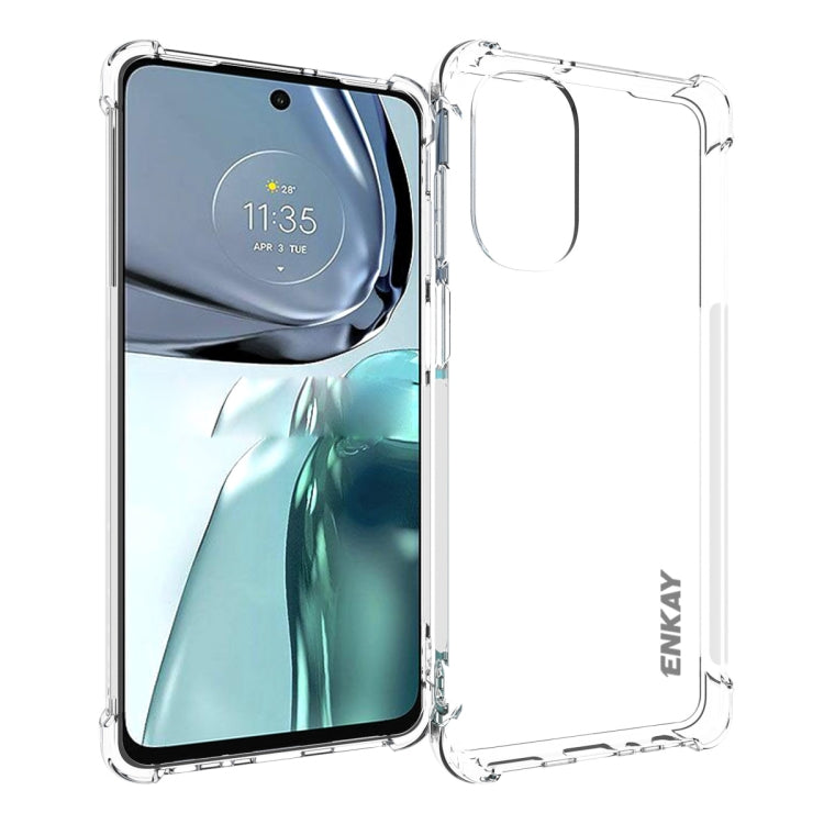 For Motorola Moto G62 5G ENKAY Transparent TPU Shockproof Phone Case - Motorola Cases by ENKAY | Online Shopping UK | buy2fix