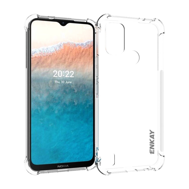 For Nokia C21 Plus ENKAY Transparent TPU Shockproof Phone Case - Nokia Cases by ENKAY | Online Shopping UK | buy2fix