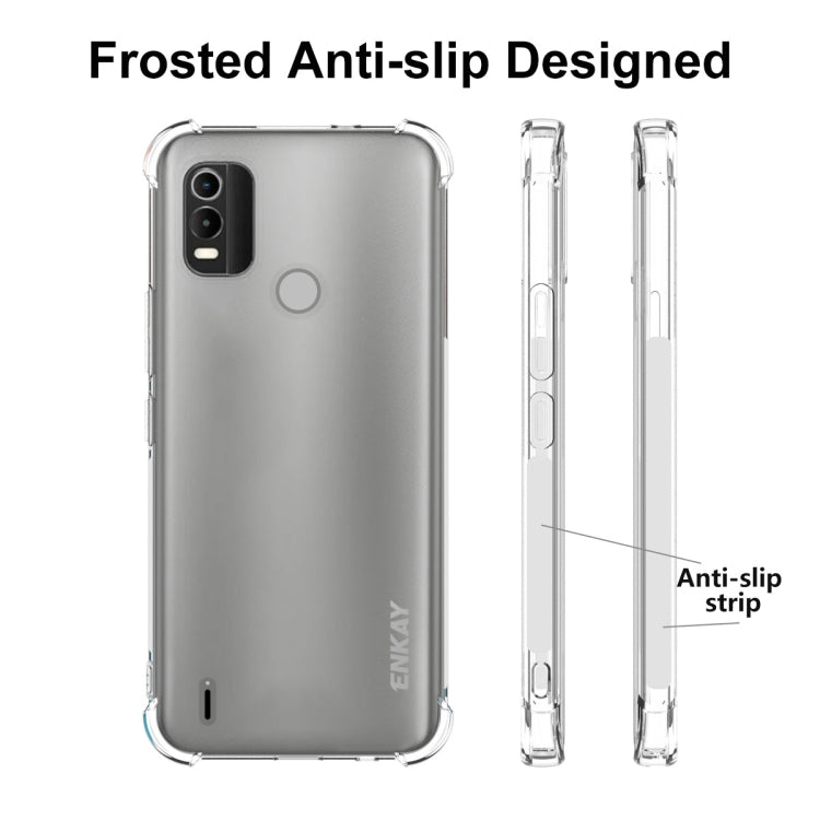 For Nokia C21 Plus ENKAY Transparent TPU Shockproof Phone Case - Nokia Cases by ENKAY | Online Shopping UK | buy2fix