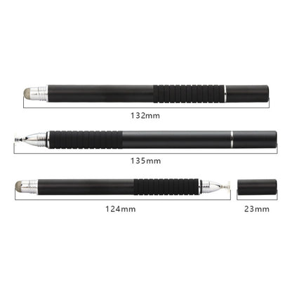 AT-31 Conductive Cloth Head + Precision Sucker Capacitive Pen Head 2-in-1 Handwriting Stylus with 2 Pen Head(Black) - Stylus Pen by buy2fix | Online Shopping UK | buy2fix