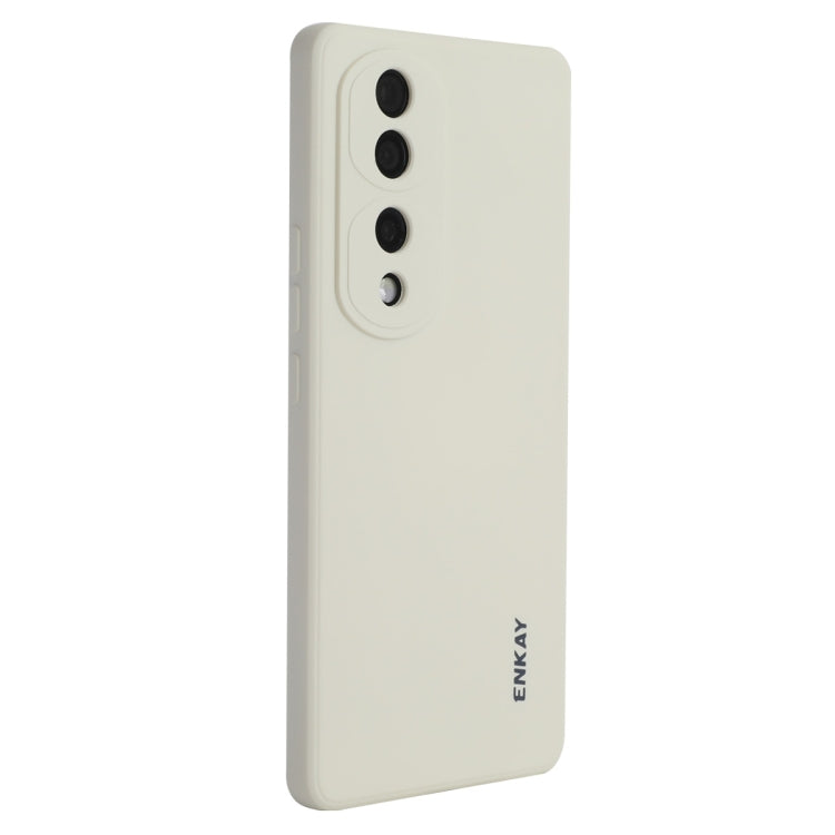 For Honor 70 ENKAY Liquid Silicone Shockproof Phone Case(Beige) - Huawei Cases by ENKAY | Online Shopping UK | buy2fix