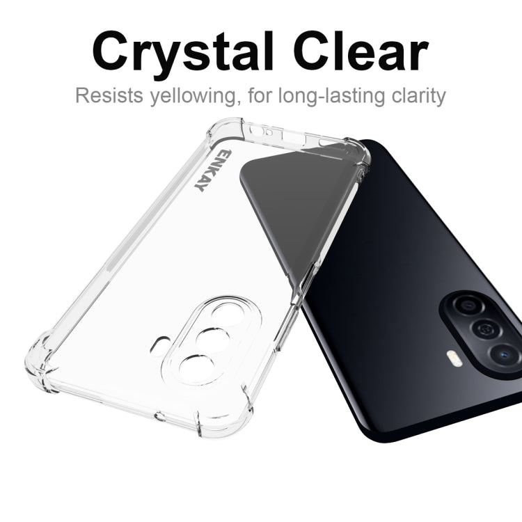 For Huawei Enjoy 50 4G / Nova Y70 Plus 4G Global ENKAY Clear TPU Shockproof Phone Case - Huawei Cases by ENKAY | Online Shopping UK | buy2fix