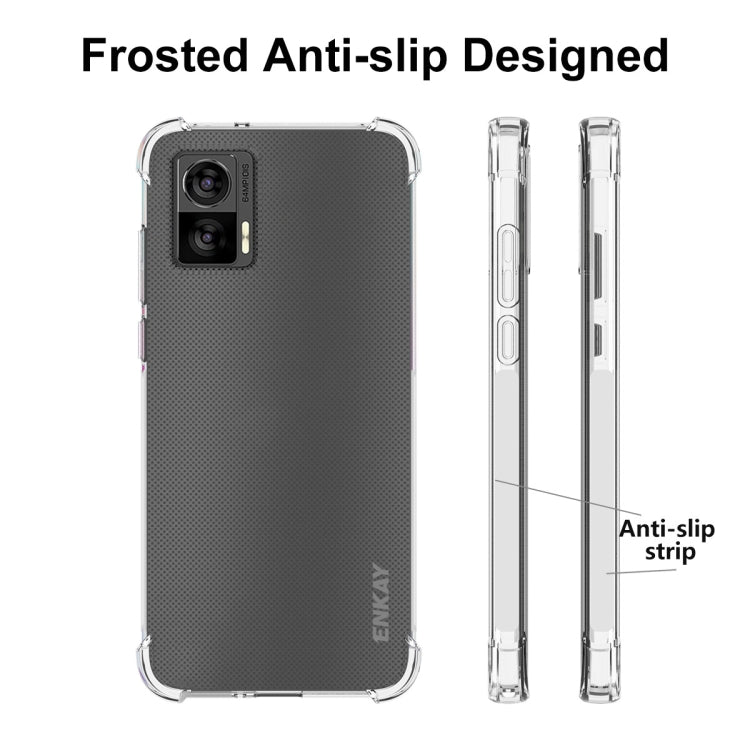 For Motorola Edge 30 Lite ENKAY Clear TPU Shockproof Phone Case - Motorola Cases by ENKAY | Online Shopping UK | buy2fix