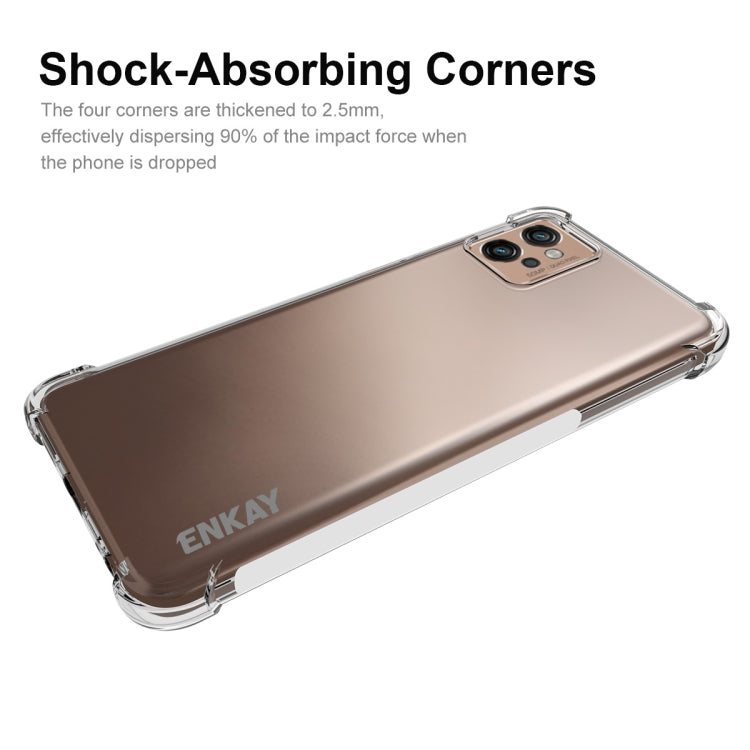 For Motorola Moto G32 ENKAY Clear TPU Shockproof Phone Case - Motorola Cases by ENKAY | Online Shopping UK | buy2fix