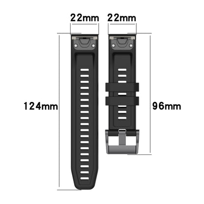 For Garmin Fenix 6 GPS Metal Buckle Solid Color Silicone Watch Band(White) - Watch Bands by buy2fix | Online Shopping UK | buy2fix