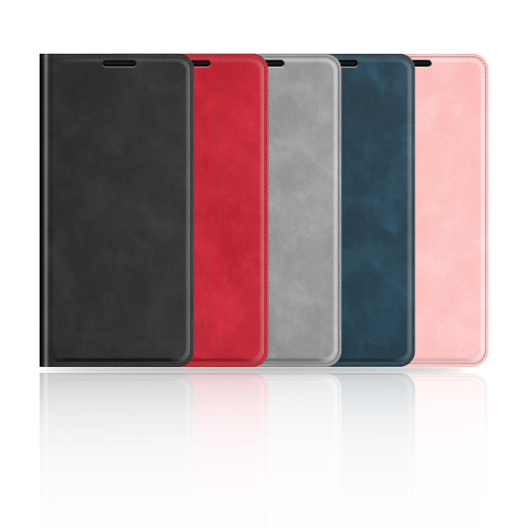 For OnePlus 11  Retro-skin Magnetic Suction Leather Phone Case(Red) - OnePlus Cases by buy2fix | Online Shopping UK | buy2fix