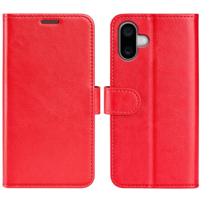 For iPhone 16 Plus R64 Texture Horizontal Flip Leather Phone Case(Red) - iPhone 16 Plus Cases by buy2fix | Online Shopping UK | buy2fix