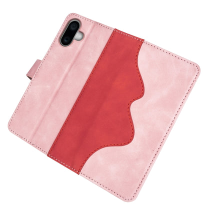 For iPhone 16 Stitching Horizontal Flip Leather Phone Case(Red) - iPhone 16 Cases by buy2fix | Online Shopping UK | buy2fix