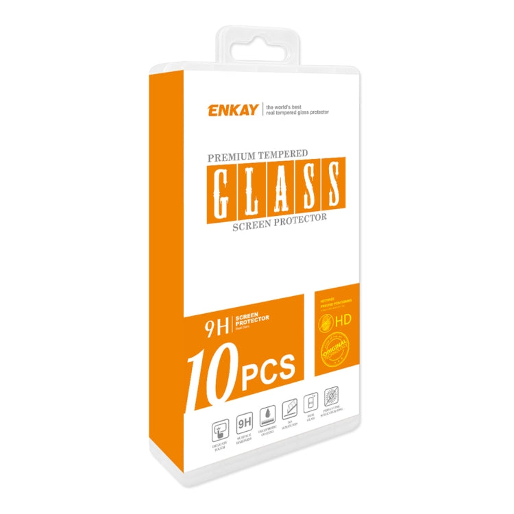 For iPhone 16 Pro 10pcs ENKAY 0.26mm 9H 2.5D High Aluminum-silicon Tempered Glass Film - iPhone 16 Pro Tempered Glass by ENKAY | Online Shopping UK | buy2fix