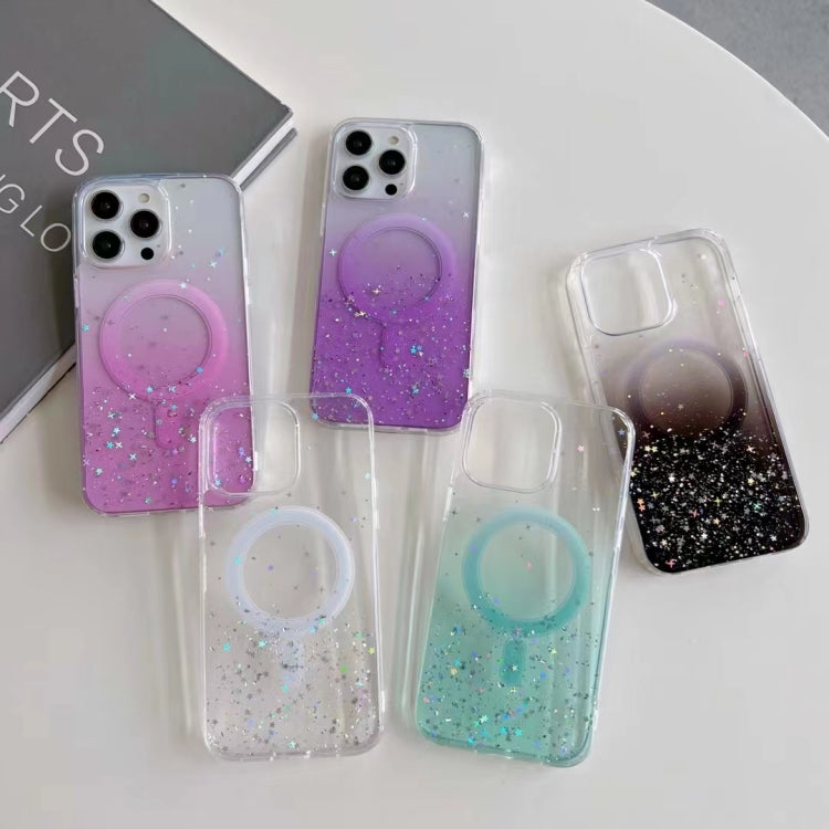 For iPhone 11 MagSafe Glitter Hybrid Clear TPU Phone Case(Pink) - iPhone 11 Cases by buy2fix | Online Shopping UK | buy2fix