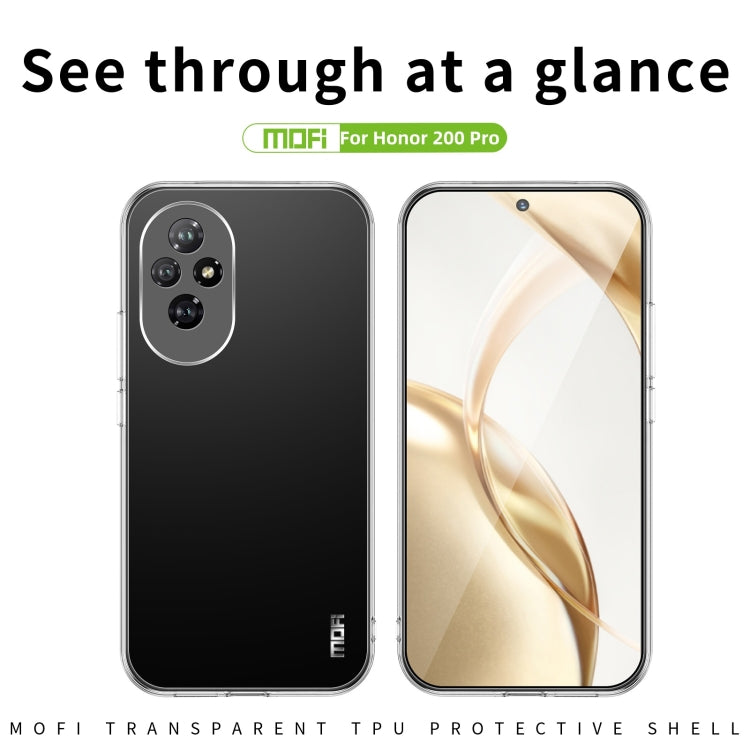 For Honor 200 Pro MOFI Ming Series Ultra-thin TPU Phone Case(Transparent) - Honor Cases by MOFI | Online Shopping UK | buy2fix