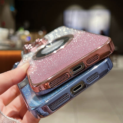 For iPhone 16 Pro Gradient Glitter Electroplating MagSafe TPU Phone Case(Blue) - iPhone 16 Pro Cases by buy2fix | Online Shopping UK | buy2fix