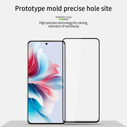 For OPPO Reno11 F PINWUYO 9H 2.5D Full Screen Tempered Glass Film(Black) - Reno11 F Tempered Glass by PINWUYO | Online Shopping UK | buy2fix