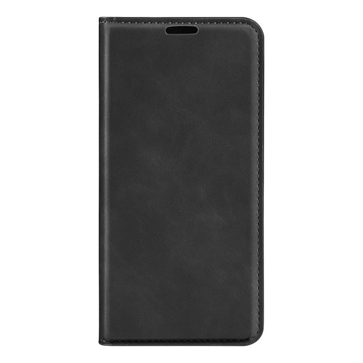 For Samsung Galaxy S25 5G Retro-skin Magnetic Suction Leather Phone Case(Black) - Galaxy S25 5G Cases by buy2fix | Online Shopping UK | buy2fix