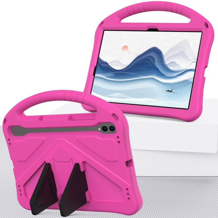 For Samsung Galaxy Tab S7 T870 EVA Shockproof Tablet Case with Holder(Rose Red) - Galaxy Tab S7 by buy2fix | Online Shopping UK | buy2fix