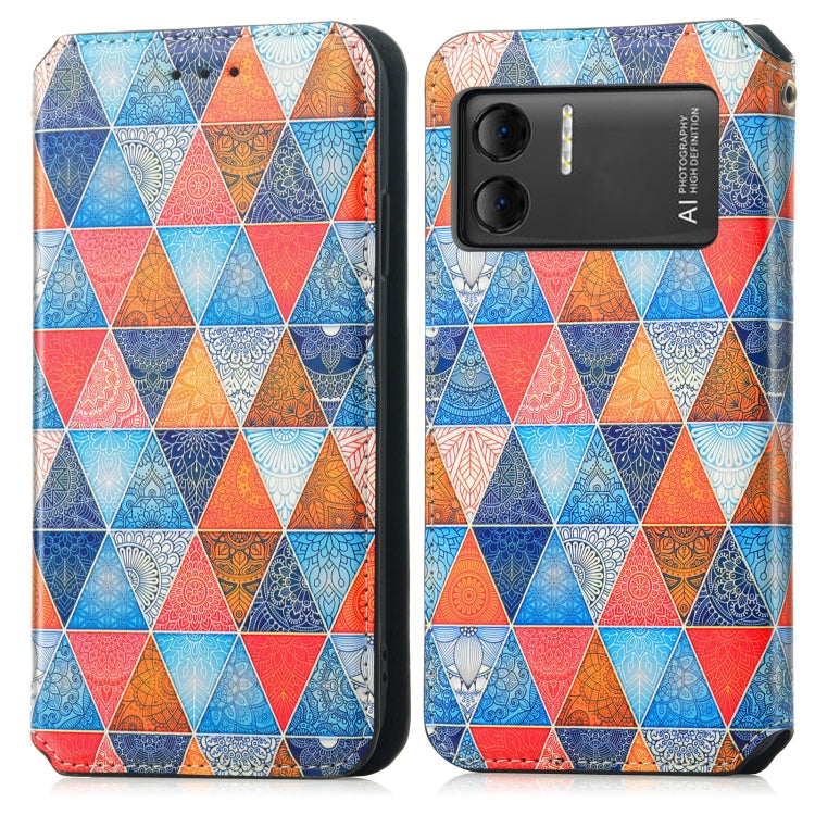 For DOOGEE X98 Pro / X98 CaseNeo Colorful Magnetic Leather Phone Case(Rhombus Mandala) - Doogee Cases by buy2fix | Online Shopping UK | buy2fix