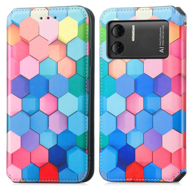 For DOOGEE X98 Pro / X98 CaseNeo Colorful Magnetic Leather Phone Case(Colored Squares) - Doogee Cases by buy2fix | Online Shopping UK | buy2fix