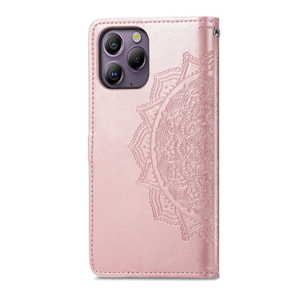 For Blackview A96 Mandala Flower Embossed Leather Phone Case(Rose Gold) - More Brand by buy2fix | Online Shopping UK | buy2fix