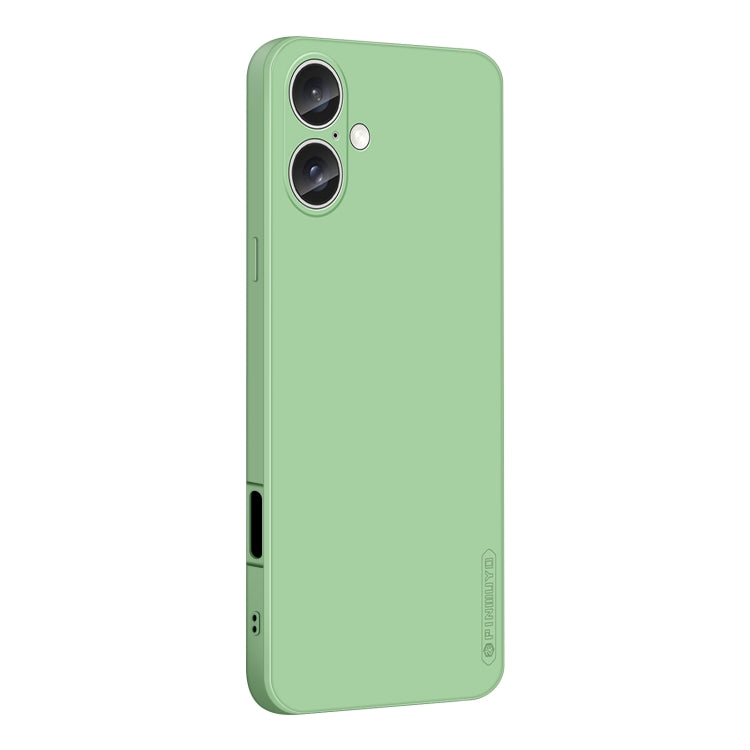 For iPhone 16 PINWUYO Sense Series Liquid Silicone TPU Phone Case(Green) - iPhone 16 Cases by PINWUYO | Online Shopping UK | buy2fix