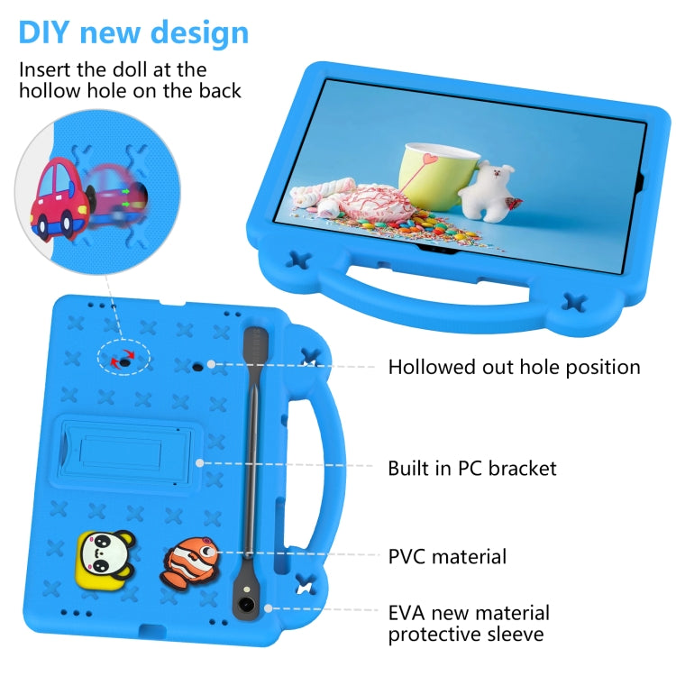 For Samsung Galaxy Tab S9 FE / X510N Handle Kickstand Children EVA Shockproof Tablet Case(Sky Blue) - Galaxy Tab S9 FE by buy2fix | Online Shopping UK | buy2fix