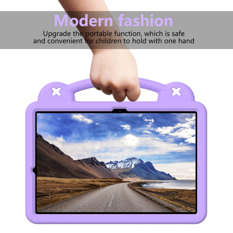 For Samsung Galaxy Tab S9 FE+ 12.4 X610N Handle Kickstand Children EVA Shockproof Tablet Case(Light Purple) - Galaxy Tab S9 FE+ by buy2fix | Online Shopping UK | buy2fix