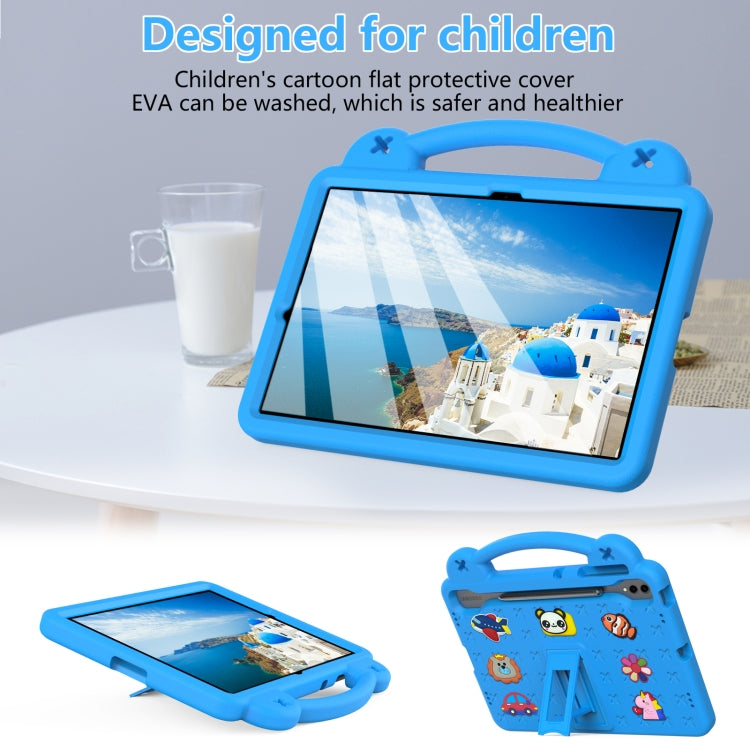 For Samsung Galaxy Tab S9+ 12.4 X810 Handle Kickstand Children EVA Shockproof Tablet Case(Sky Blue) - Galaxy Tab S9+ Cases by buy2fix | Online Shopping UK | buy2fix