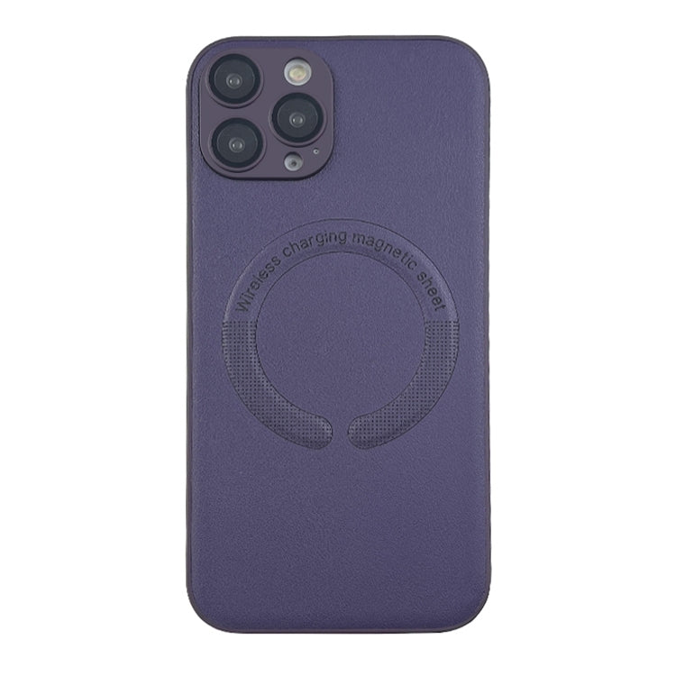 For iPhone 14 Pro MagSafe Leather All-inclusive TPU Shockproof Phone Case(Purple) - iPhone 14 Pro Cases by buy2fix | Online Shopping UK | buy2fix