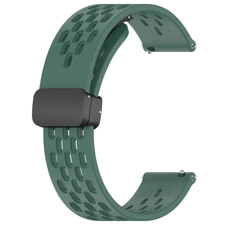 For Huawei GT2 Pro 22mm Folding Magnetic Clasp Silicone Watch Band(Dark Green) - Watch Bands by buy2fix | Online Shopping UK | buy2fix