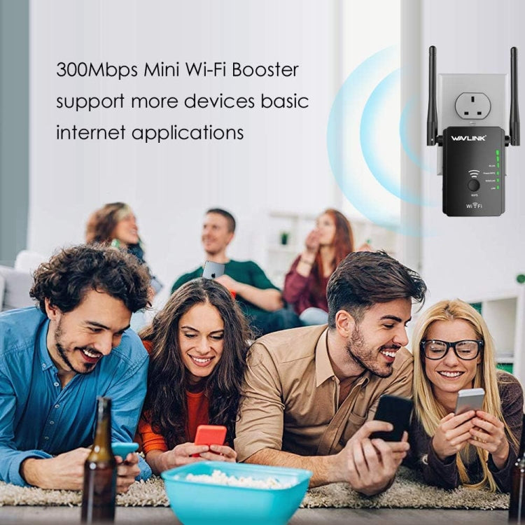 Wavlink WN578R2 With 2 External Antennas N300 Wireless AP/Range Extender/Router, Plug:UK Plug - Wireless Routers by WAVLINK | Online Shopping UK | buy2fix