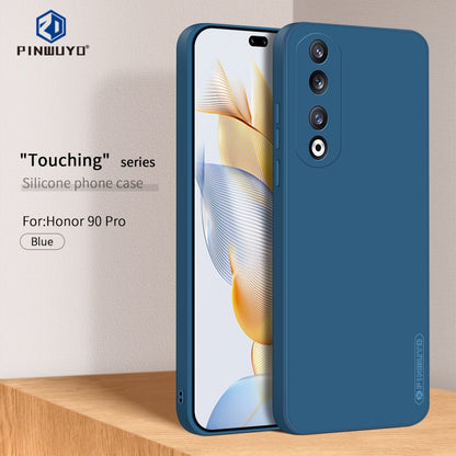 For Honor 90 Pro PINWUYO Sense Series Liquid Silicone TPU Phone Case(Blue) - Honor Cases by PINWUYO | Online Shopping UK | buy2fix