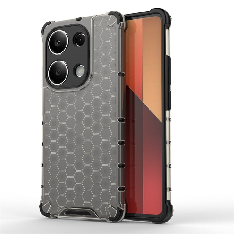 For Redmi Note 13 Pro 4G Shockproof Honeycomb Phone Case(Black) - Note 13 Pro Cases by buy2fix | Online Shopping UK | buy2fix