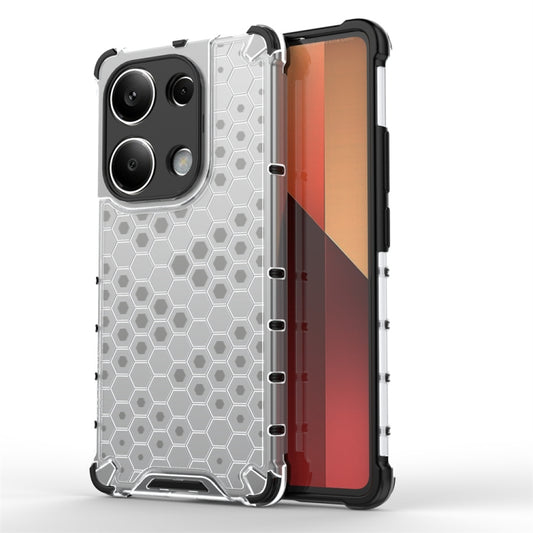 For Redmi Note 13 Pro 4G Shockproof Honeycomb Phone Case(White) - Note 13 Pro Cases by buy2fix | Online Shopping UK | buy2fix