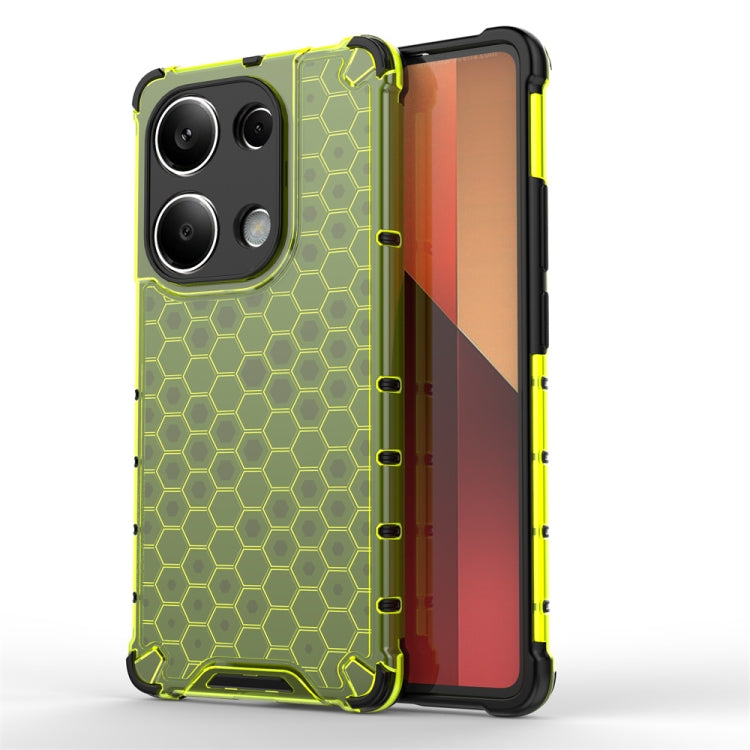 For Redmi Note 13 Pro 4G Shockproof Honeycomb Phone Case(Green) - Note 13 Pro Cases by buy2fix | Online Shopping UK | buy2fix