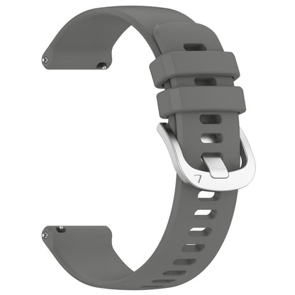 For Garmin Venu 3S Liquid Glossy Silver Buckle Silicone Watch Band(Gray) - Watch Bands by buy2fix | Online Shopping UK | buy2fix