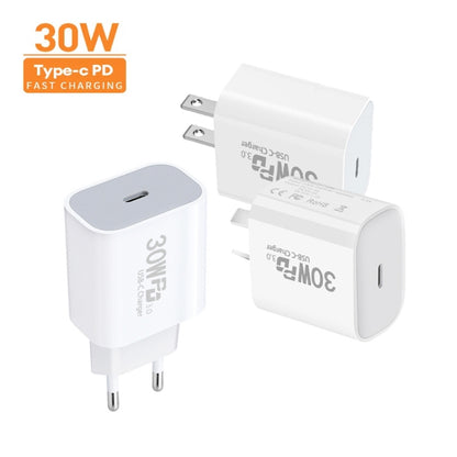 Single Port PD30W USB-C / Type-C Charger, Plug Size:EU Plug - USB Charger by buy2fix | Online Shopping UK | buy2fix