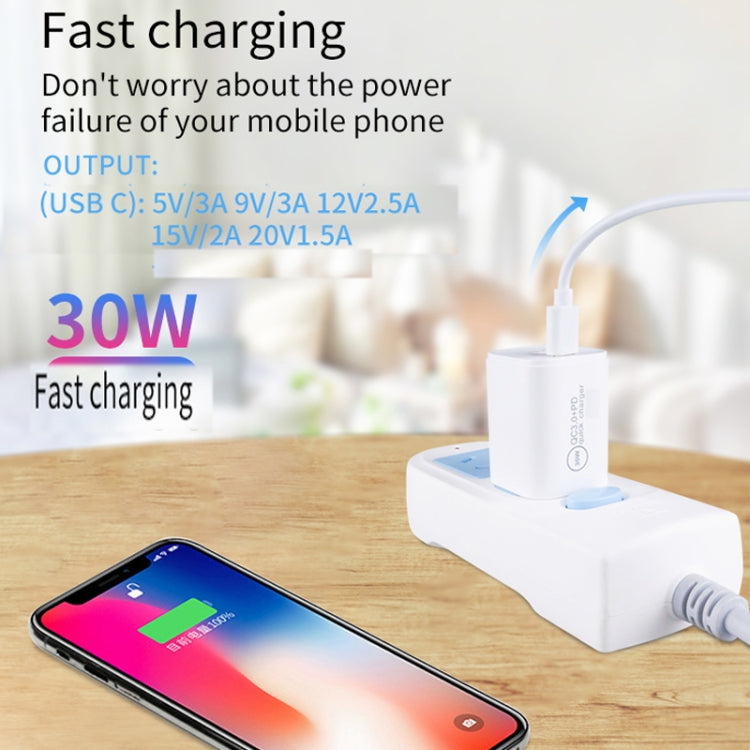 Single Port PD30W USB-C / Type-C Charger, Plug Size:EU Plug - USB Charger by buy2fix | Online Shopping UK | buy2fix