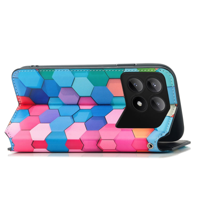 For Xiaomi Redmi K70E CaseNeo Colorful Magnetic Leather Phone Case(Colorful Cube) - K70E Cases by buy2fix | Online Shopping UK | buy2fix