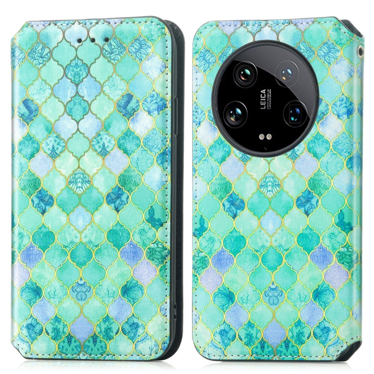 For Xiaomi Redmi A3 CaseNeo Colorful Magnetic Leather Phone Case(Emeralds) - Xiaomi Cases by buy2fix | Online Shopping UK | buy2fix