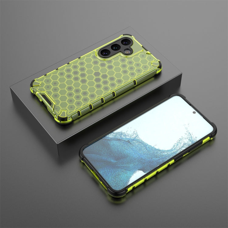 For Samsung Galaxy S24 5G Shockproof Honeycomb Phone Case(Green) - Galaxy S24 5G Cases by buy2fix | Online Shopping UK | buy2fix