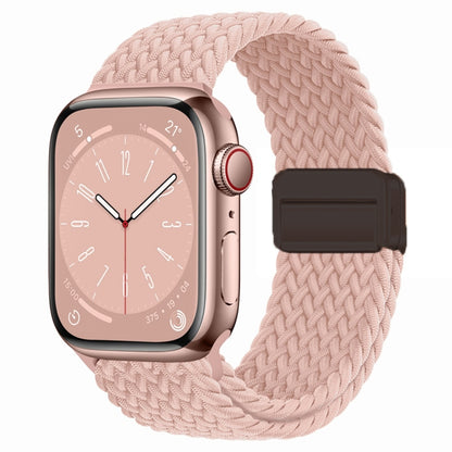 For Apple Watch Ultra 2 49mm Nylon Woven Magnetic Fold Buckle Watch Band(Milk Tea Color) - Watch Bands by buy2fix | Online Shopping UK | buy2fix