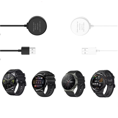 For Huawei Watch GT 4 46mm Smart Watch Magnetic Suction Integrated Charging Cable, Length: 1m(Black) - Charger by buy2fix | Online Shopping UK | buy2fix