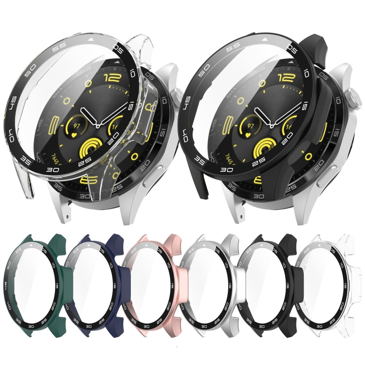 For Huawei Watch GT 4 46mm PC + Tempered Glass Integrated Watch Protective Case with Graduated Dial(Black) - Watch Cases by buy2fix | Online Shopping UK | buy2fix