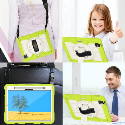 For iPad Air 11 2024 Silicone Hybrid PC Shockproof Tablet Case with Shoulder Strap(Love Birds Green) - iPad Air 11 2024 Cases by buy2fix | Online Shopping UK | buy2fix