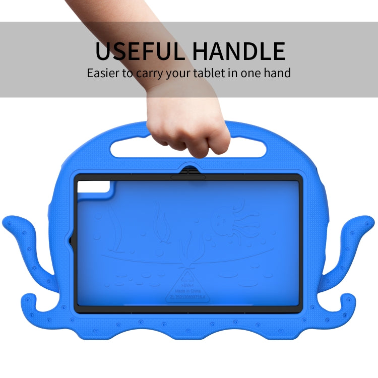 For Samsung Galaxy Tab S6 Lite 2024 Octopus Style EVA Hybrid PC Shockproof Tablet Case with Strap(Blue) - Other Galaxy Tab PC by buy2fix | Online Shopping UK | buy2fix