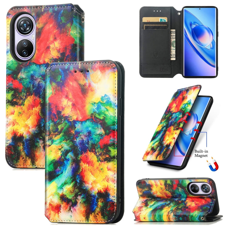 For Blackview A200 Pro CaseNeo Colorful Magnetic Leather Phone Case(Colorful Cloud) - More Brand by buy2fix | Online Shopping UK | buy2fix