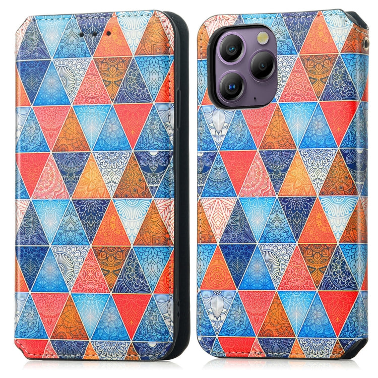 For Blackview  A96 CaseNeo Colorful Magnetic Leather Phone Case(Rhombus Mandala) - More Brand by buy2fix | Online Shopping UK | buy2fix