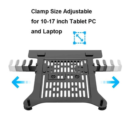 NB H100-FP For 10-17 inch Gas Spring Mechanism Full Motion Arm VESA Board Desktop Laptop Bracket - Laptop Stand by buy2fix | Online Shopping UK | buy2fix